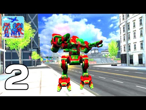 Flying Monster Truck Transform Elephant Robot Game - Level 1-5 Part 2 (Android GamePlay Walkthrough)