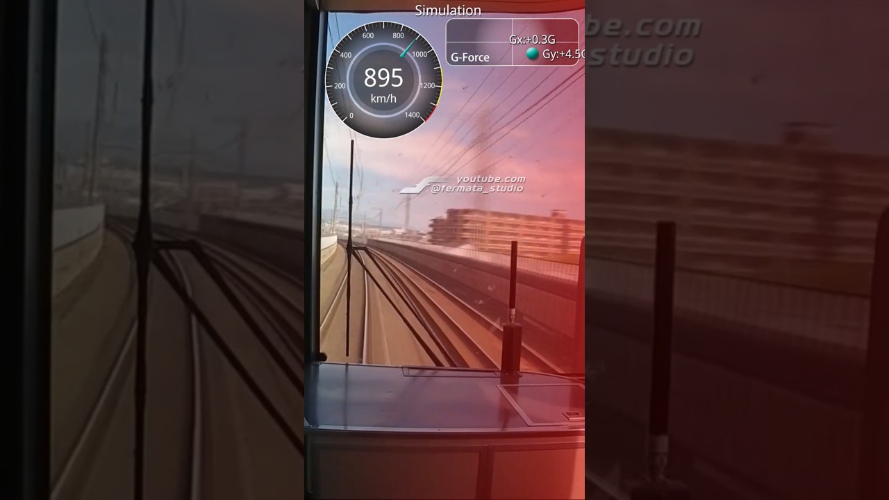 超高速列車の運転シミュレーションを体験（新大阪－敦賀10分）Ultra-Fast Train Driving Simulator Experience