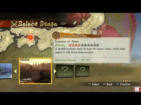 Samurai Warriors 4 Campaign Walkthrough (PS4) Legend of Shikoku Part 2 - Invasion of Asan