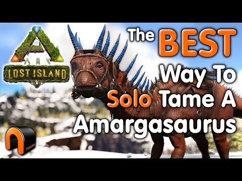 ARK How To TAME A AMARGASAURUS SOLO! Step By Step #ARK