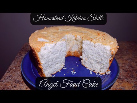 Homemade Angel Food Cake Recipe | Making Angel Food Cake From Scratch | Homestead Kitchen Skills
