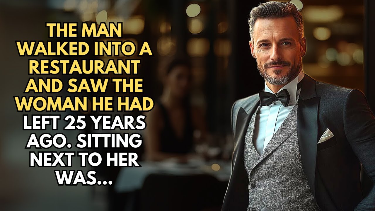 The Man Walked Into A Restaurant And Saw The Woman He Had Left 25 Years Ago. Sitting Next To Her...
