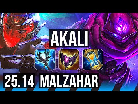 AKALI vs MALZAHAR (MID) | 12/1/14, Legendary | KR Diamond | 25.14