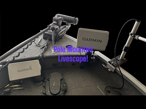 Garmin Livescope with A Fishing Specialties Pole Mount: First Look!!