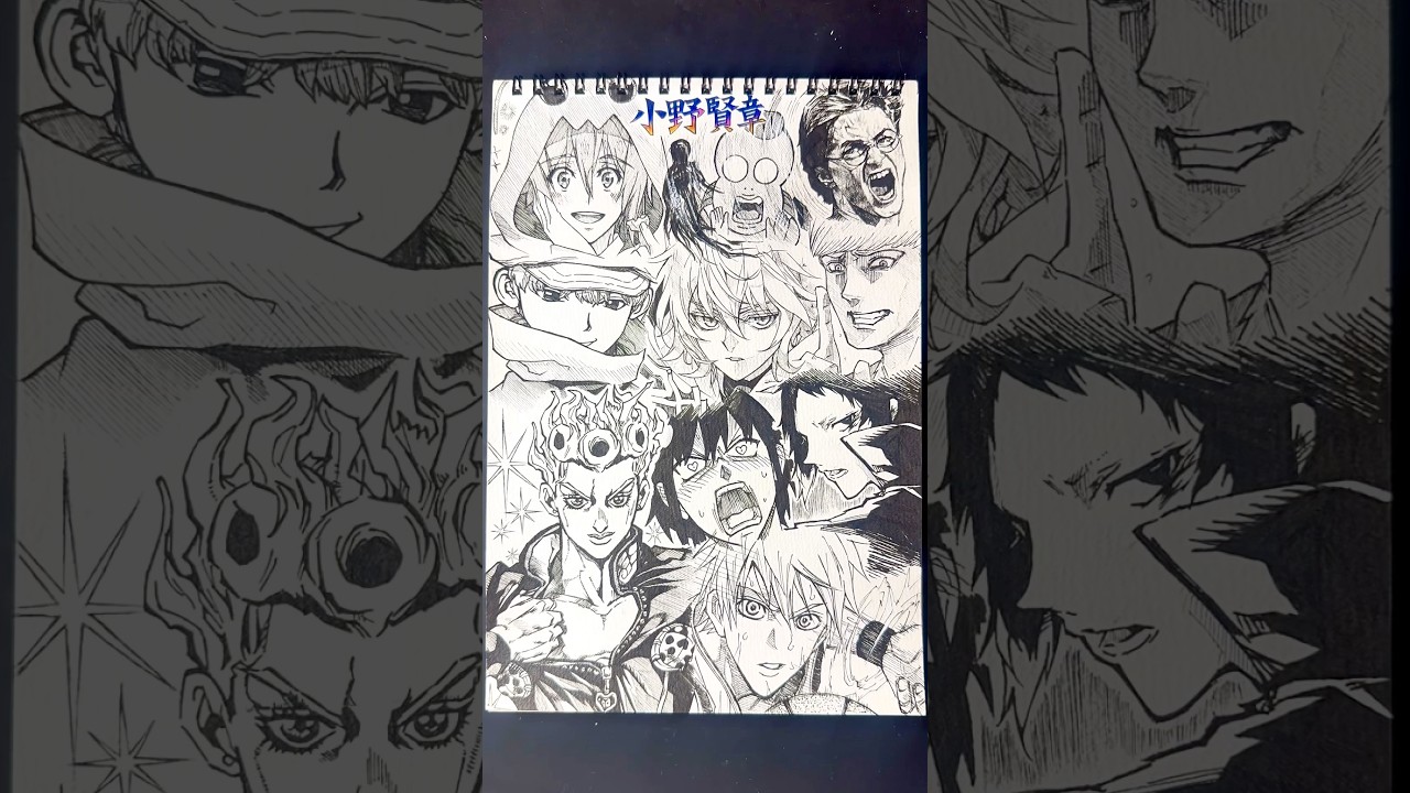 Drawing characters!!🔥(CV: 小野賢章)  #小野賢章 #声優 #一発描き