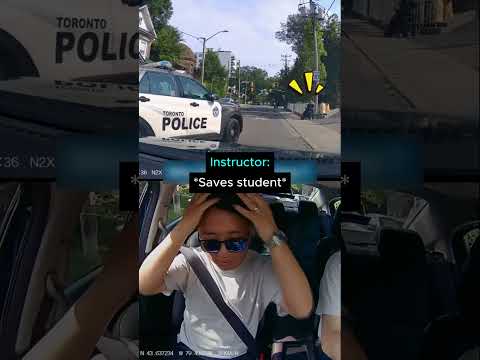 Police Car Almost Crashes! (@littletibetdrivingschool)