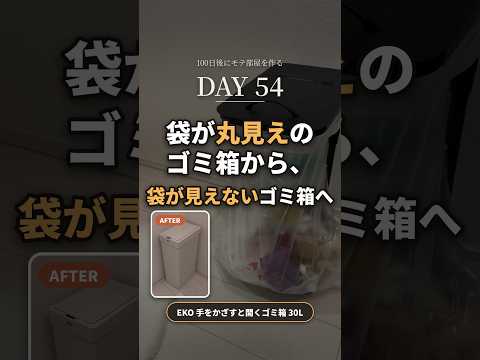 袋が丸見えのゴミ箱を、幅約21cmのEKOセンサービンに替えた