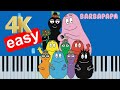 Barbapapa Theme Song Slow Easy Medium Piano Tutorial 4K