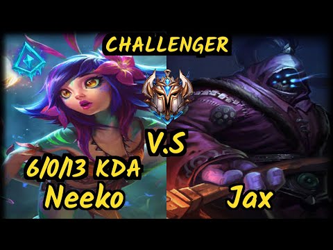 GEN.G Roach (NEEKO) vs JAX - 6/0/13 KDA TOP CHALLENGER GAMEPLAY - KR