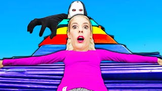 WORLD&#39;S LARGEST Gymnastics Fort! (Hide and Seek w/ RZ Twin ) Rebecca Zamolo