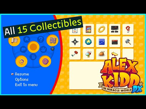 Collector Trophy Guide - All 15 Items - Alex Kidd in Miracle World DX