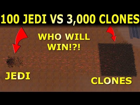 100 Jedi Vs 3000 Clone Troopers 💩