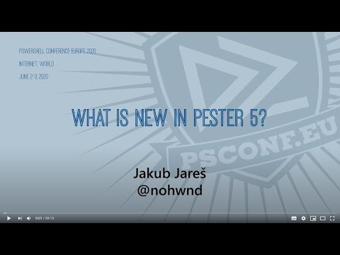 What's new in Pester v5? - Jareš Jakub - PSCONFEU 2020