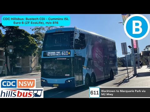 CDC Hillsbus: Bustech CDi - Cummins ISL Euro 6 (ZF EcoLife), m/o 816