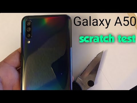 Samsung Galaxy A50 scratch test vs knife 🔪