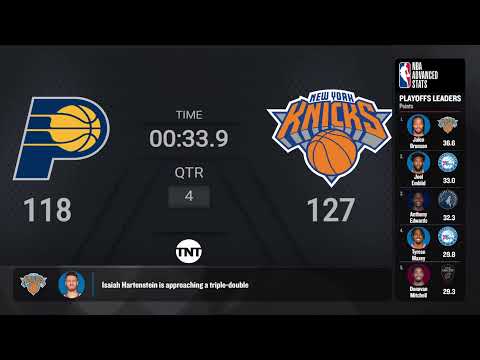 Indiana Pacers @ New York Knicks Game 2 #NBAplayoffs presented by Google Pixel Live Scoreboard