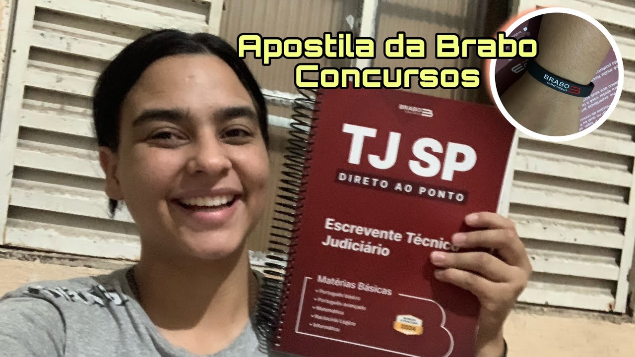 Vale a pena? Apostila da BRABO CONCURSO de Escrevente Judiciário + pulseirinha !  #concursospúblicos