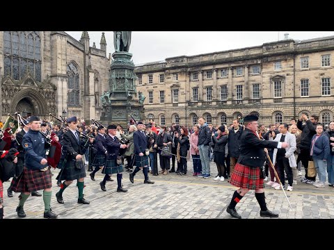Keep Keep Going! Boys’ Brigade Marching up to Edinburgh Castle on 4 March 2024