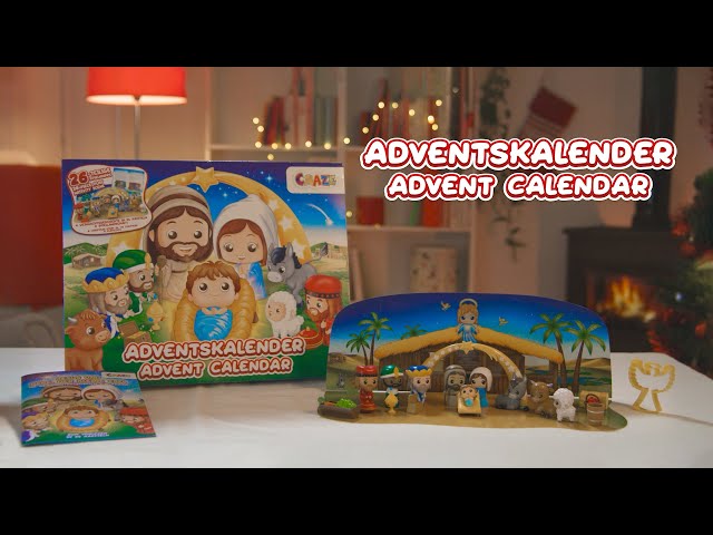 Video Teaser für 40812 CRAZE Adventskalender Weihnachtskrippe