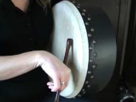 (Free Bodhran Lesson) Triplets & Rolls Using Top Of Bodhran Tipper Part 1