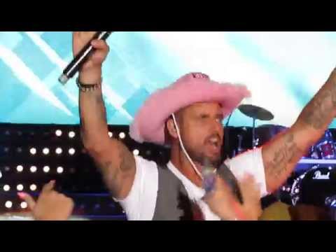 Boyzone 'Life is a Rollercoaster' Keith Duffy in crowd Sandown Park Live BZ20 Tour July 2015
