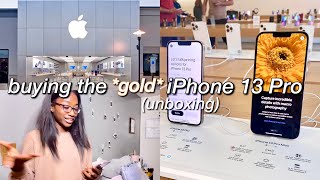 IPhone 13 Pro (Gold) Unboxing, Set Up & Accessories ☺︎