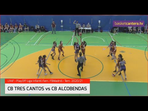 U14F - CB TRES CANTOS vs CB ALCOBENDAS.- PlayOff  Liga Infantil Fem. FBMadrid #BasketCantera.TV
