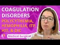 Polycythemia Coagulation Disorders Hemophilia ITP HIT DIC Medical Surgical LevelUpRN