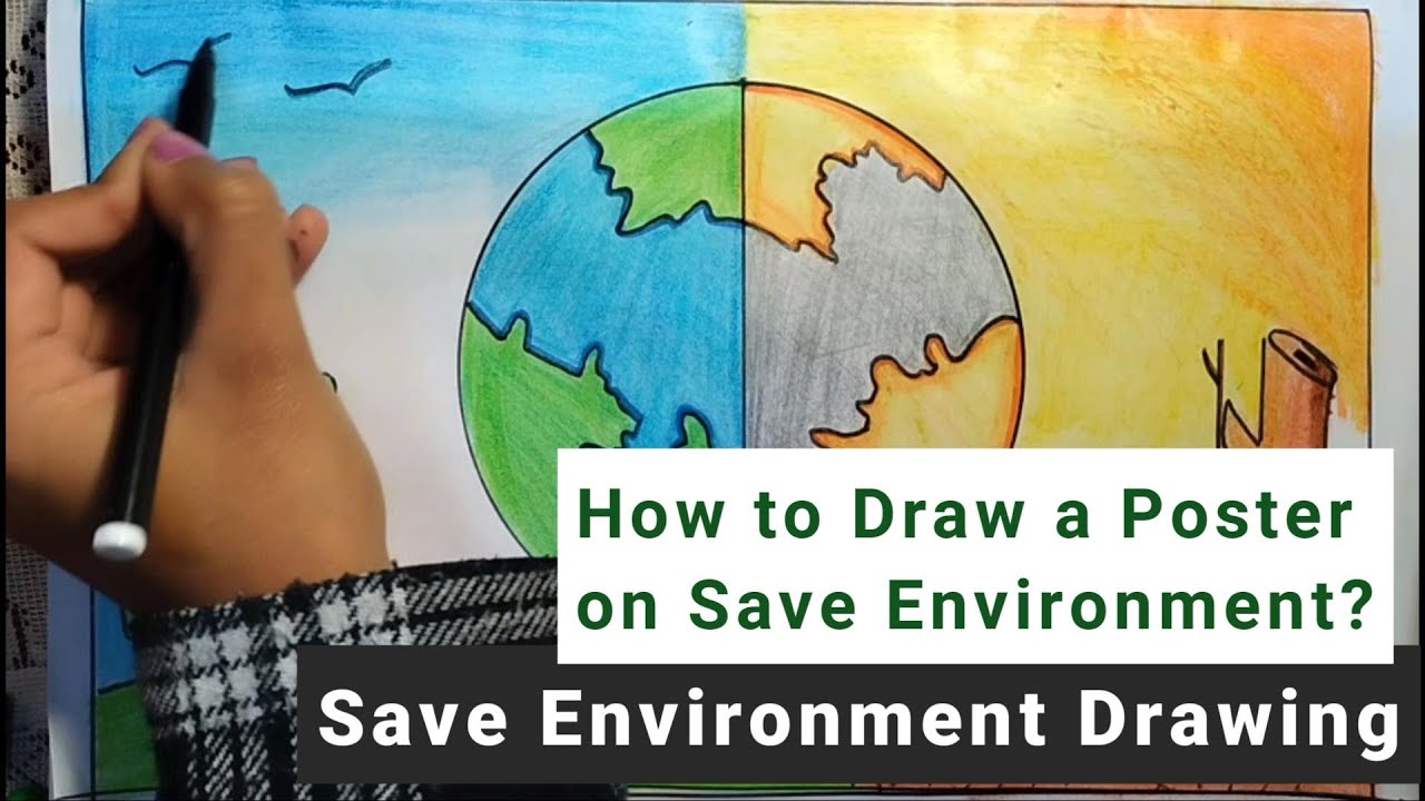 Save Environment Drawing | How To Draw a Poster on Save Environment?