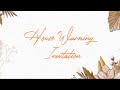 House Warming Invitation Video Christian Invitation Video 2023 Ay Creation