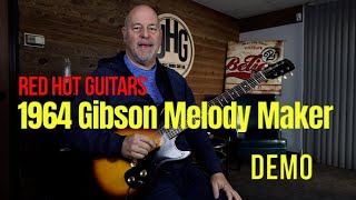 Video thumbnail for 1964 Gibson Melody Maker RED HOT GUITARS Sr#244222 by James Hood Guitar