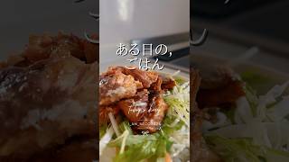 ある日の，ごはん🐟🍚サバ缶レシピ，鯖缶，vlog，cooking #日々の記録 #料理動画 #簡単レシピ