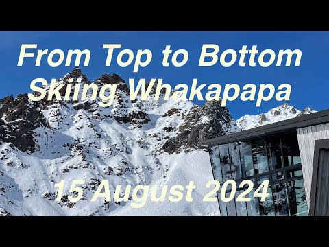 Skiing Mt Ruapehu, Whakapapa Skifield - Pinnacle and Skywaka Gondola Top to Bottom Run
