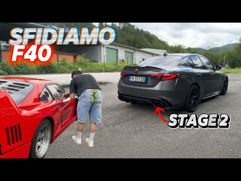 MODIFICHIAMO GIULIA QUADRIFOGLIO E SFIDIAMO UN F40😳