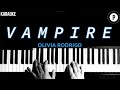 Olivia Rodrigo - Vampire KARAOKE Slowed Acoustic Piano Instrumental COVER LYRICS