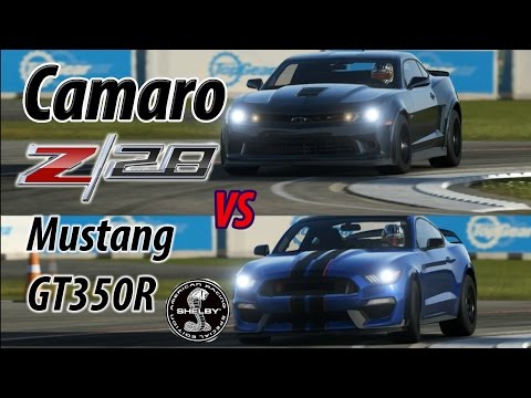 Forza 7 Battle! - 2016 Ford Mustang GT350 R vs 2015 Camaro Z/28 on the Top Gear Track