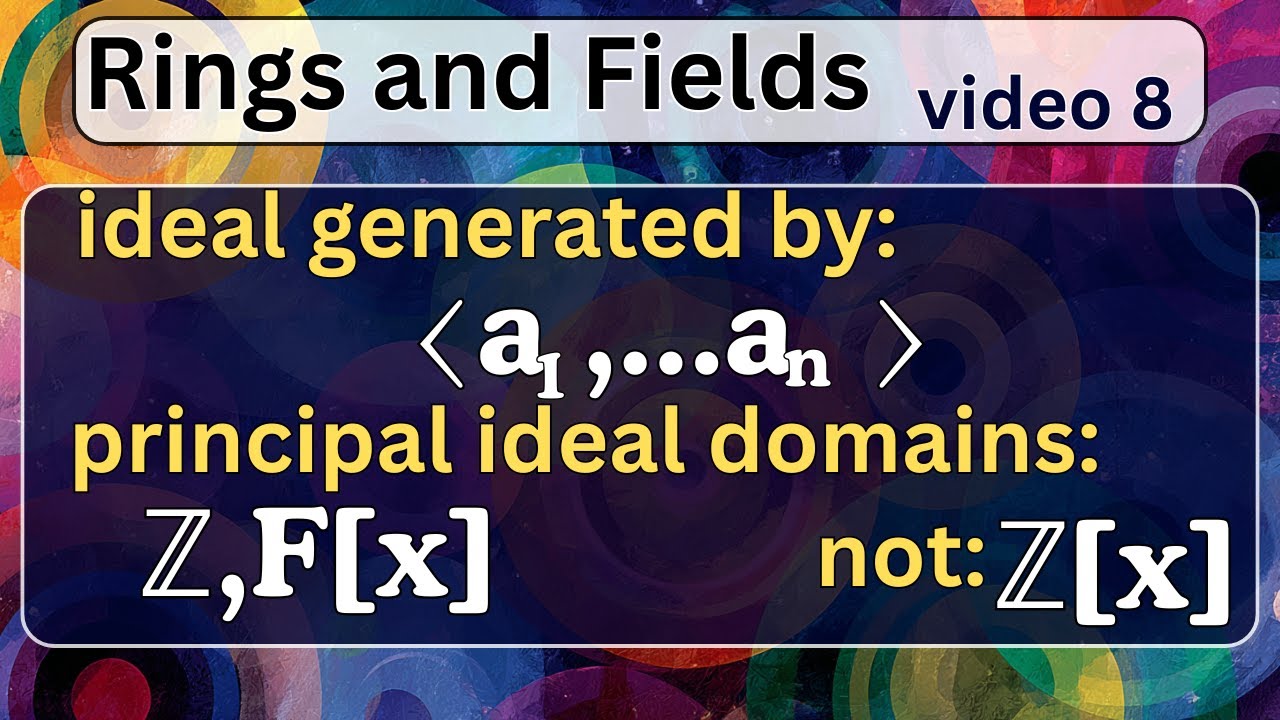 Principal ideals and intro to PIDs -- Rings and Fields 8