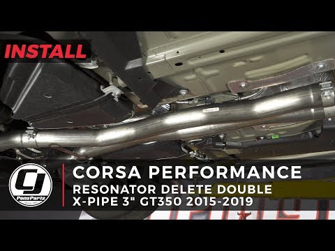 Mustang GT350 Install: Corsa 3 inch Stainless Steel Double X-Pipe Resonator Delete