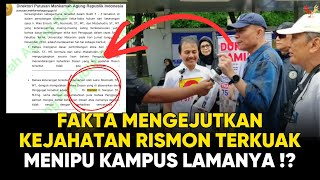 Download lagu RISMON, A FRAUDULENT SINCE BECOMING A LECTURER⁉️ FIRED BY UNRAM & RECOGNIZED BY THE COURT AS IMMO... mp3