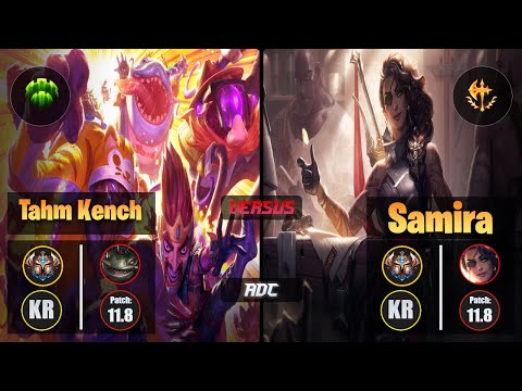 Challenger TAHM KENCH [Guardian] (ADC) VS  SAMIRA - Challenger KR Patch 11.8