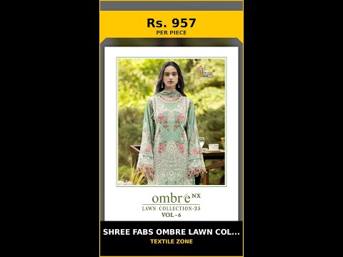 Shree Fabs Ombre Lawn Collection -2025 Vol 6 Nx - Chiffon Dupatta – product video thumbnail