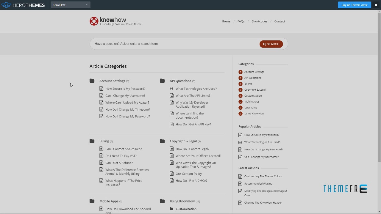 KnowHow - A Knowledge Base WordPress Theme      Allen Sheldon