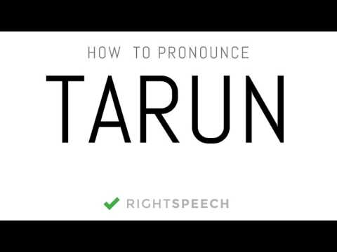 Tarun - How to pronounce Tarun - Indian Boy Name