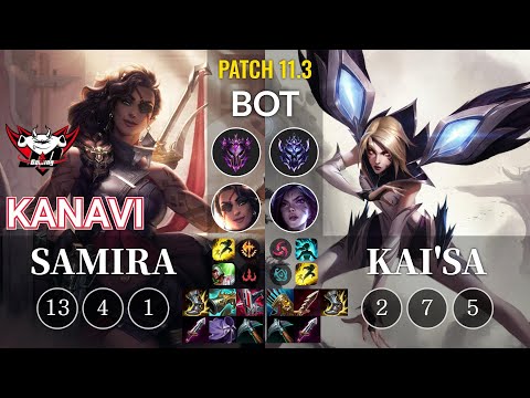 JDG Kanavi Samira vs Kai'Sa Bot - KR Patch 11.3