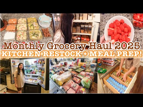 GROCERY HAUL 2025 + KITCHEN RESTOCK & MEALPREP | SELLE DESHIRO FRIDGE RESTOCK & ORGANIZE WITH ME