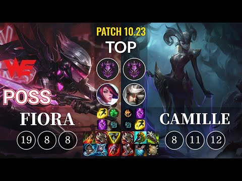WE Poss Fiora vs Camille Top - KR Patch 10.23