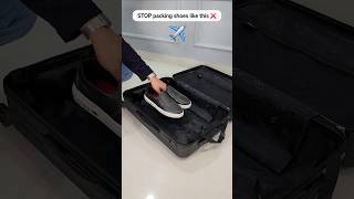 STOP Packing Shoes Like This While Traveling ❌️🧳 #travelhacks #fashionhacks #howto #shortsvideo