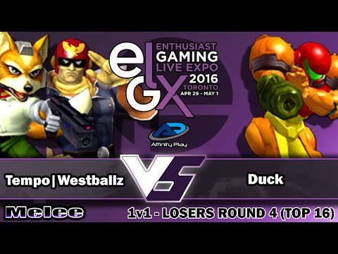EGLX 2016   SSBM Singles Bracket Top 16   Losers Round 4   Tempo Westballz vs Duck