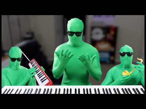 Playing "Green Greens" on piano, but I'm literally green