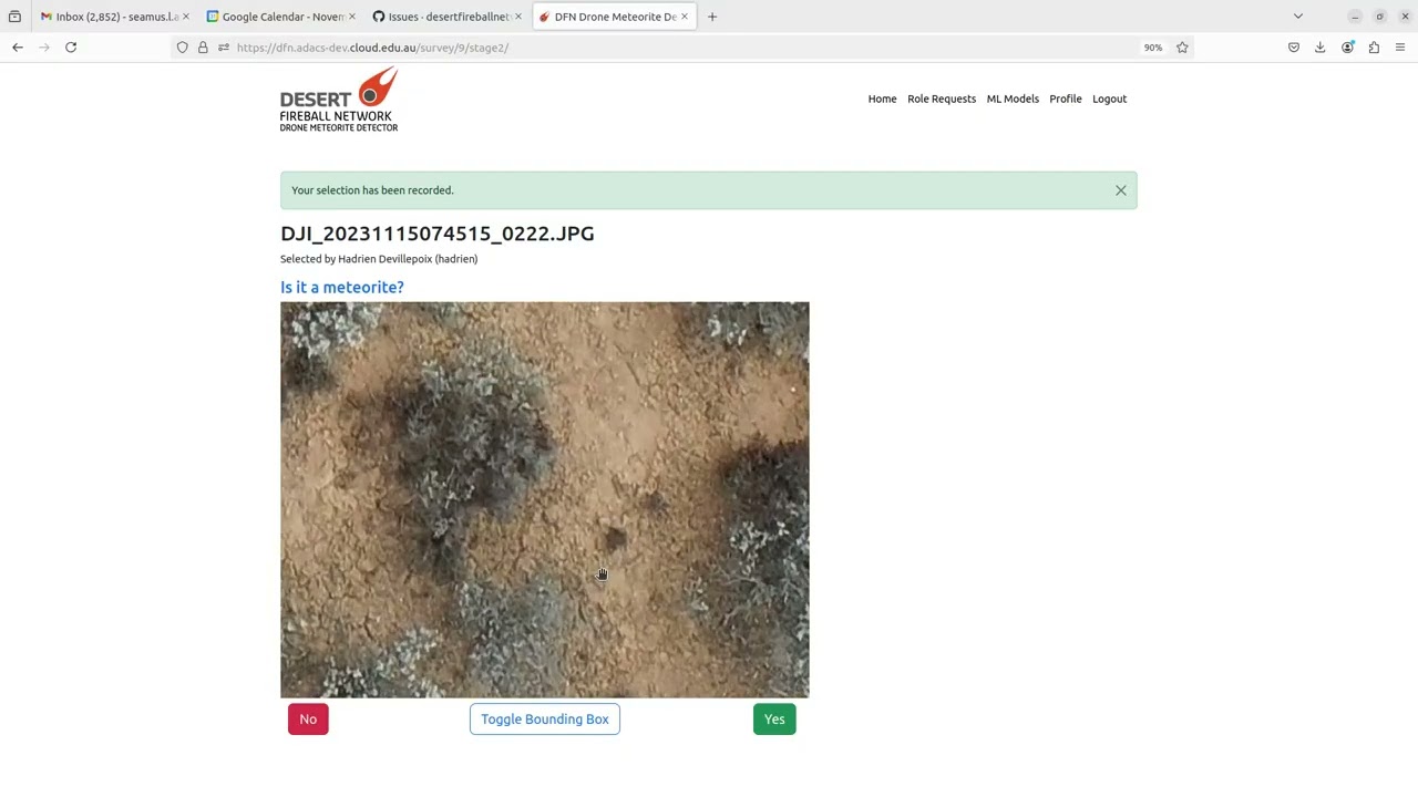 DFN Drone Meteorite Stage 2 sorting tutorial - Seamus - 2024-10-25